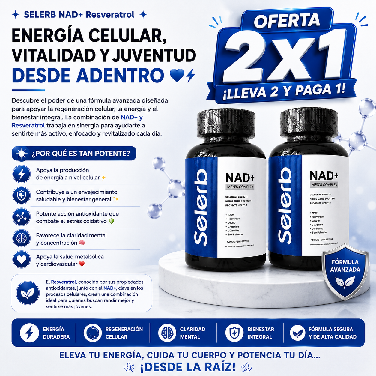 SELERB NAD+ RESVERATROL X 60 CAPS